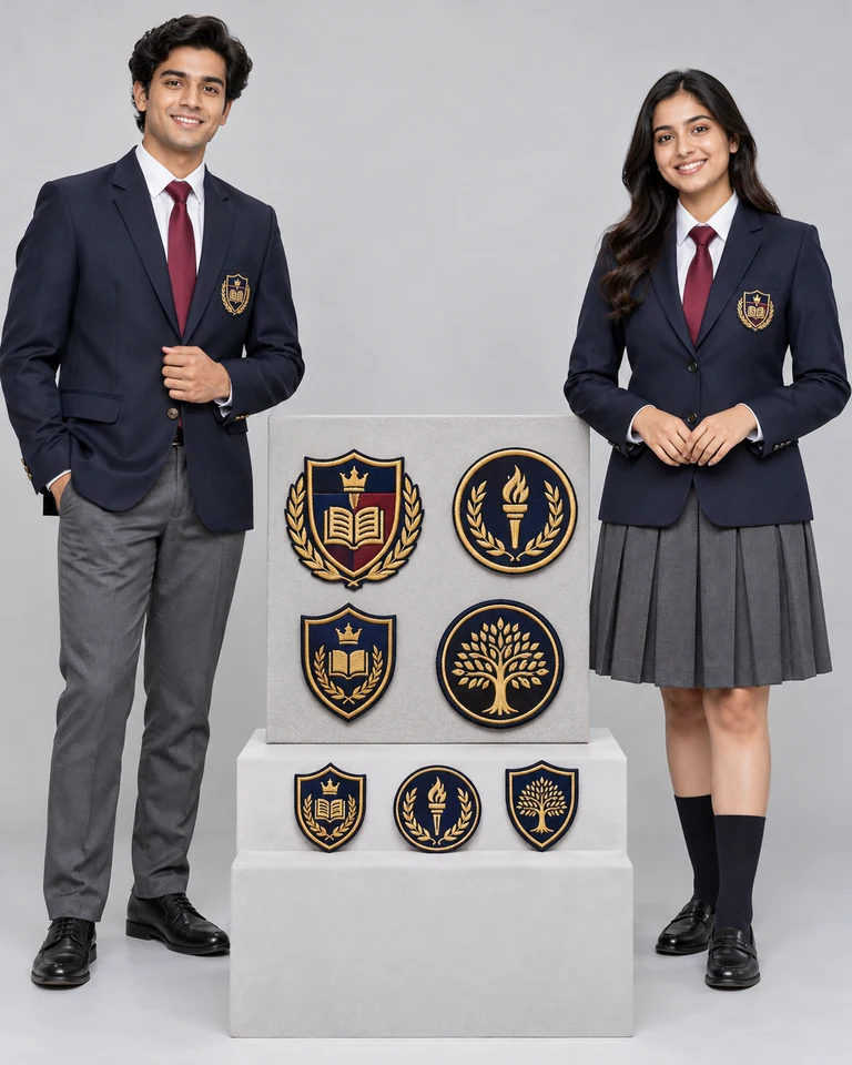 Badges and embroidered crests