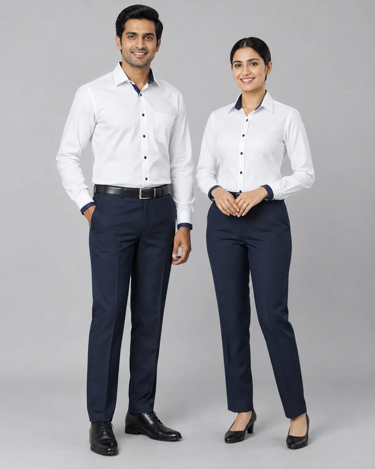 Front-desk shirts and trousers