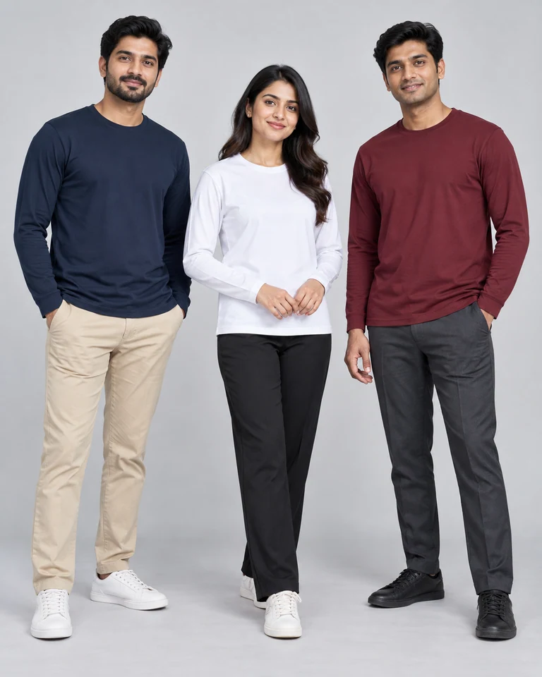 Full-sleeve branded T-shirts