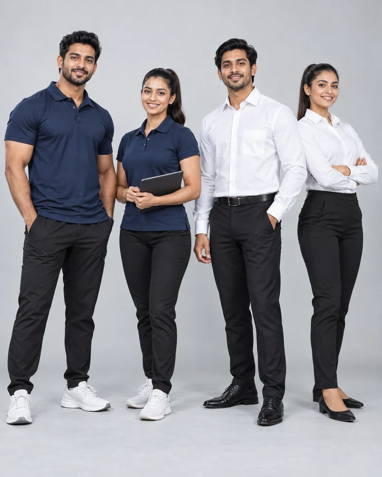 Gym reception polos and formalwear