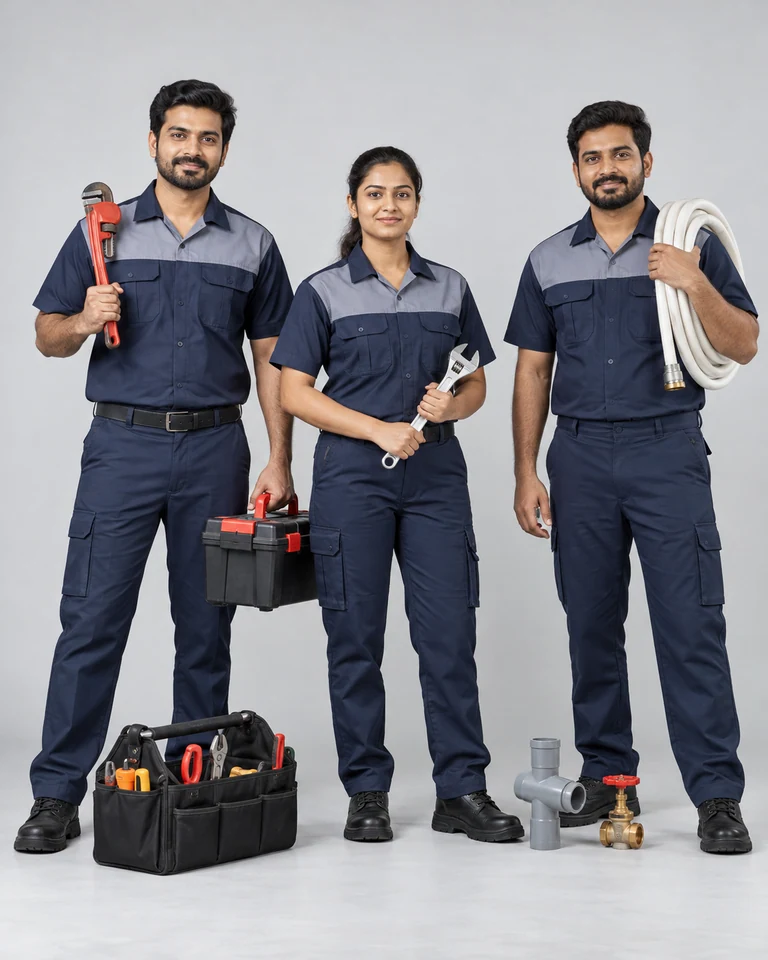 Plumbing/service crew workwear