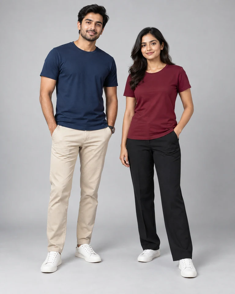 Round-neck T-shirts